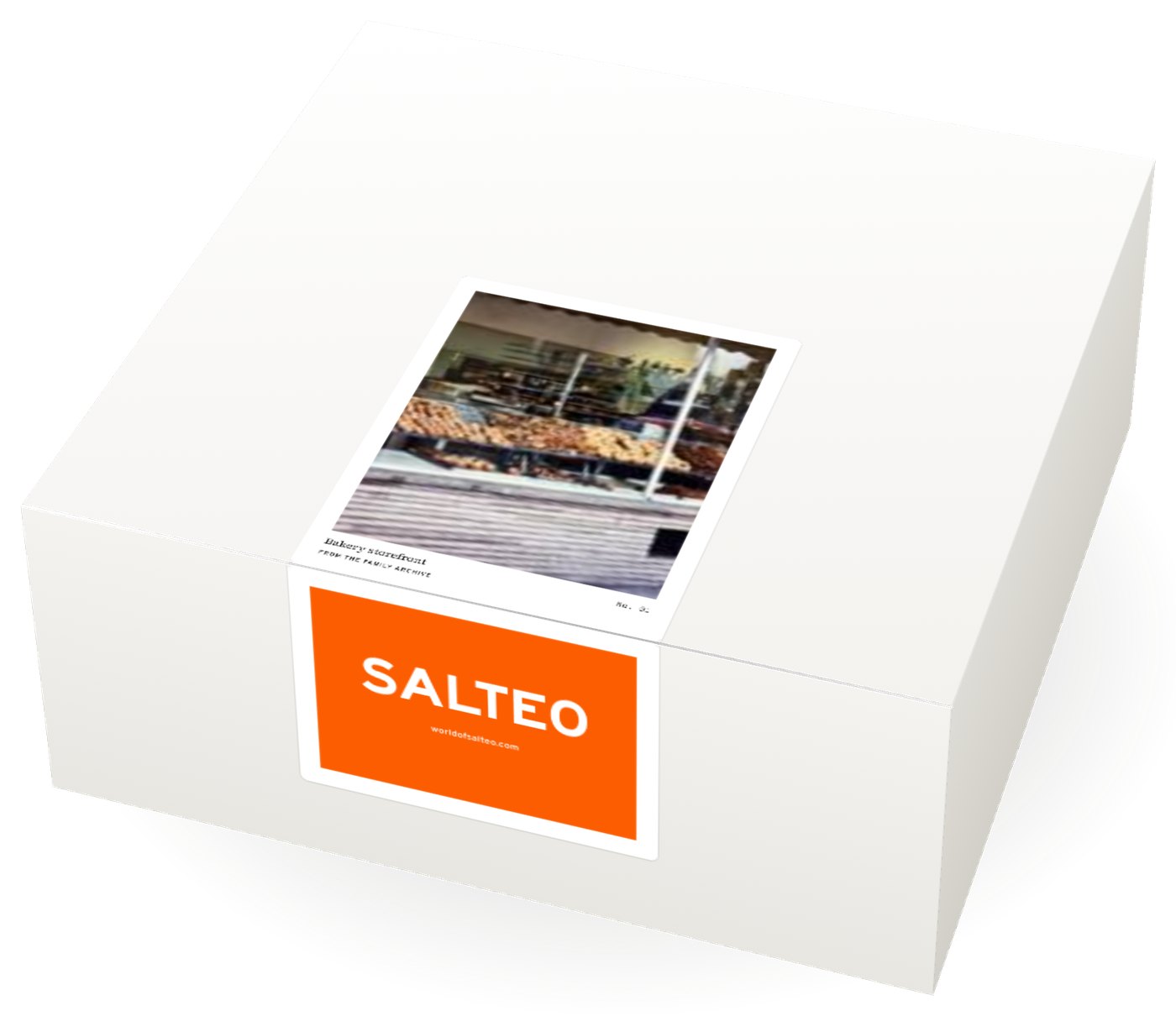 A sealed Salteo bakery box